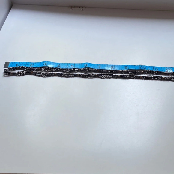 Seed Bead Druzy Triple Strand 24 Inch Necklace Metallic Natural Stone Layered‎ - Picture 5 of 8